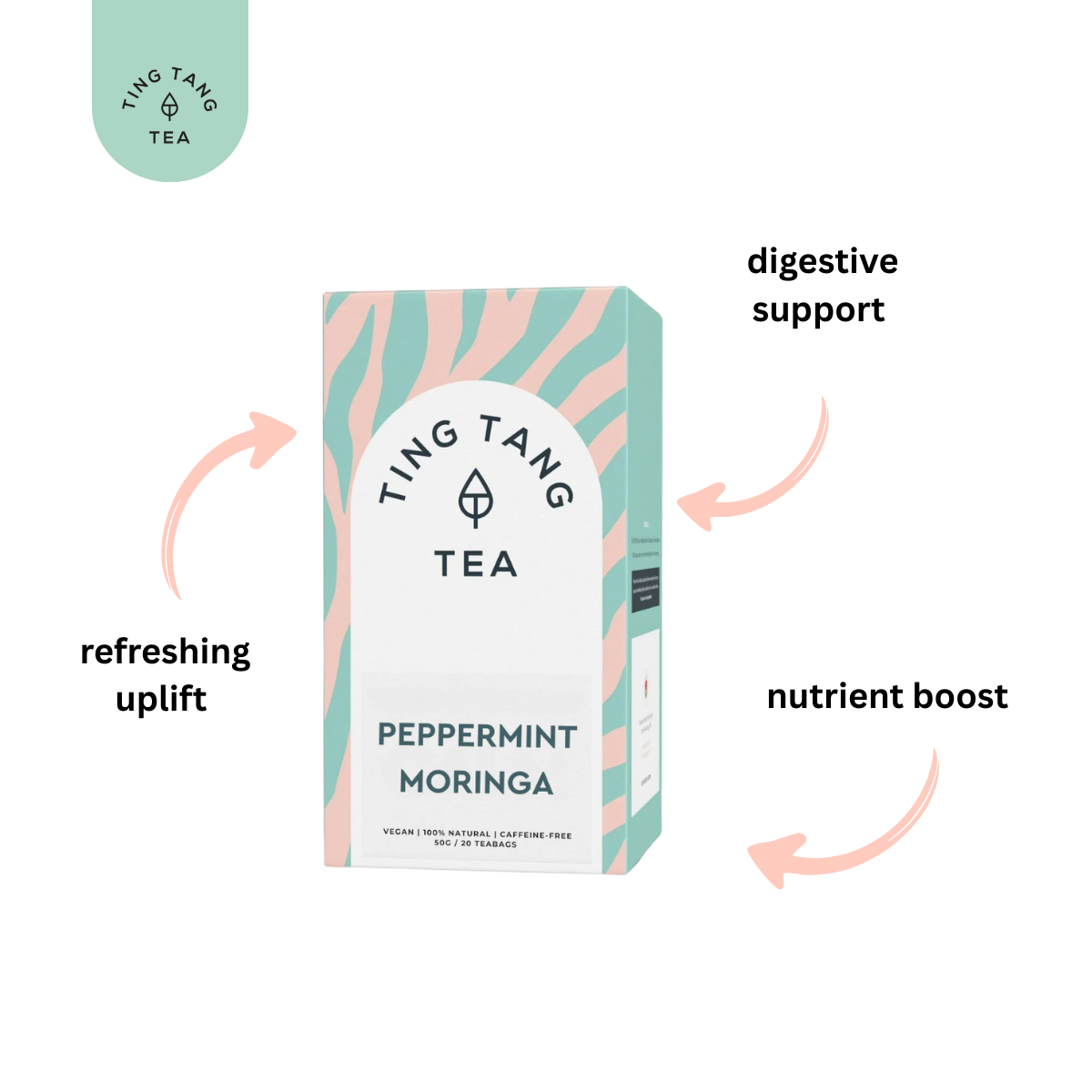 Peppermint & Moringa Tea (20 Teabags)