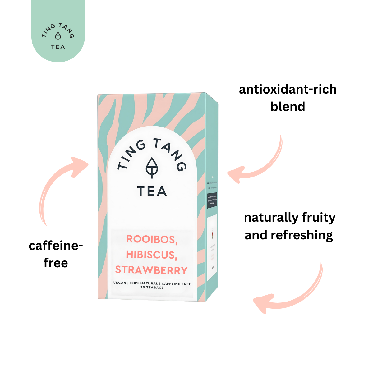 Rooibos,Hibiscus,Strawberry (20 Teabags)